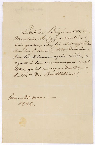 Autograph letter.