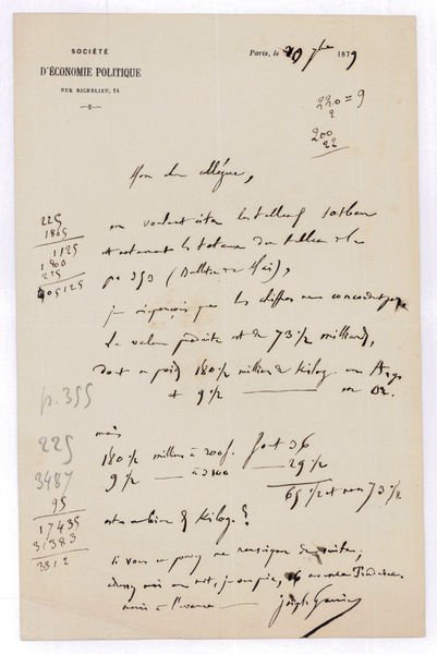 Autograph letter signed.