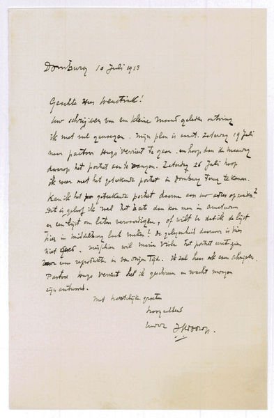 Autograph letter signed ("JThToorop").