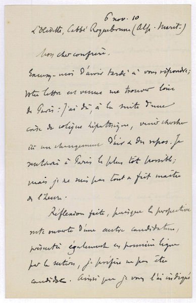 Autograph letter signed.