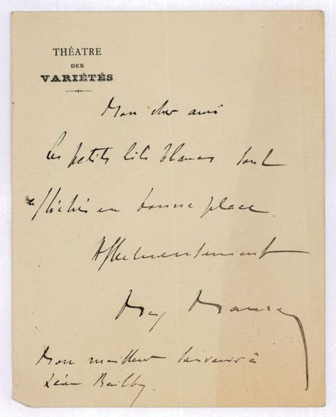 Autograph letter signed.
