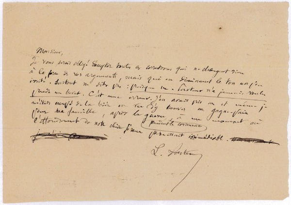 Autograph letter signed ( L. Pasteur ).