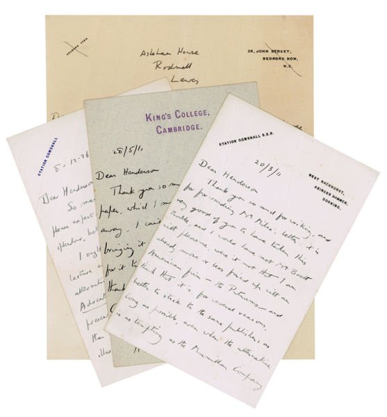 4 autograph letters signed.