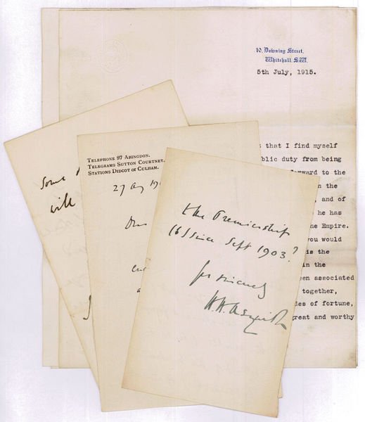 4 (3 autogr. and 1 typed) letters signed.