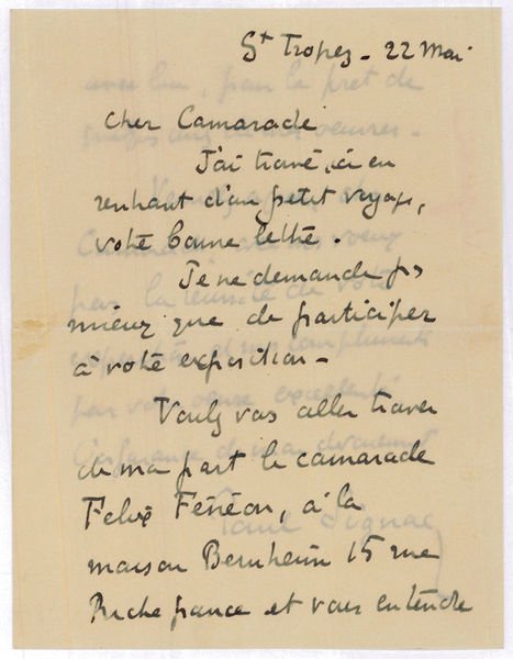 Autograph letter signed.