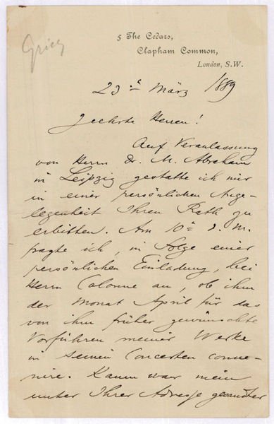 Autograph letter signed.