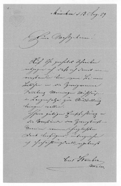 Eigenh. Brief mit U.