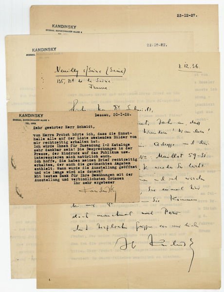 3 (1 autogr. and 2 typed) letters and 1 autogr. …