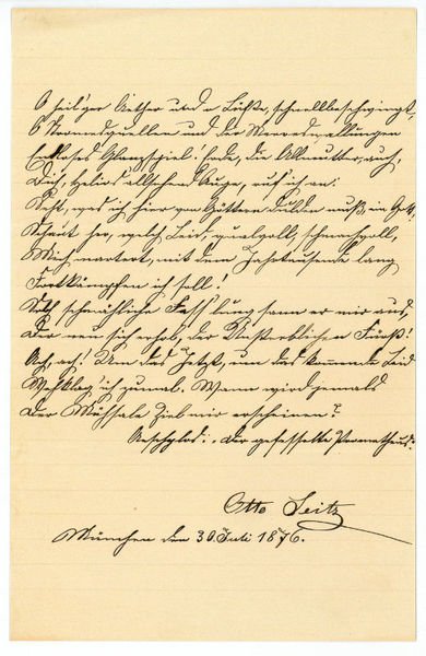 Eigenh. Albumblatt mit U.