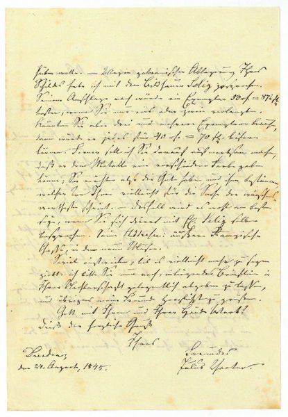 Eigenh. Brief mit U.