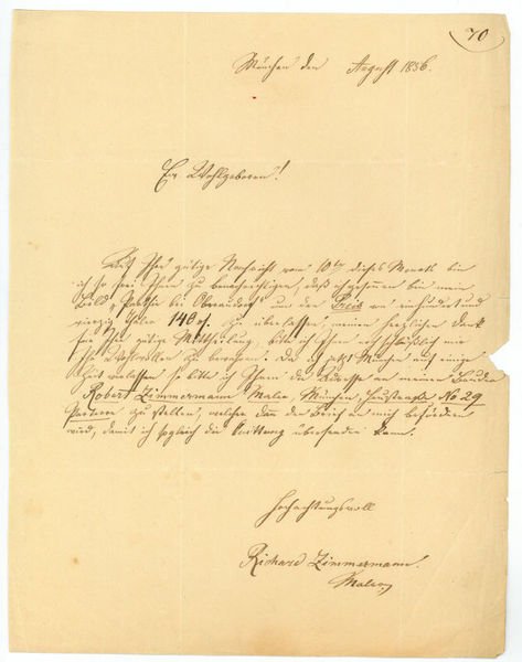 Eigenh. Brief mit U.