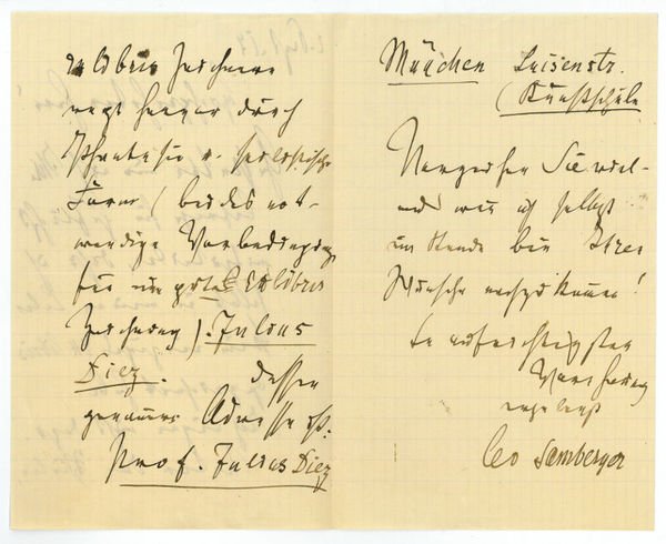 Eigenh. Brief mit U.