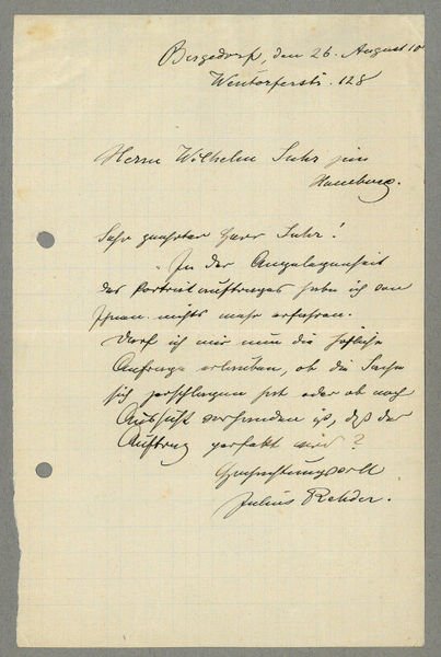 Eigenh. Brief mit U.