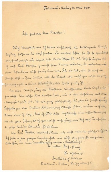 Autograph letter signed.