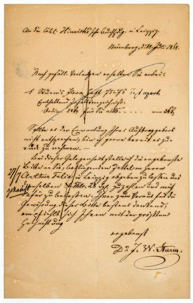 Eigenh. Brief mit U.