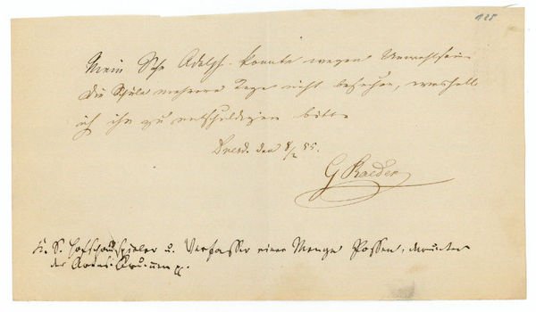 Eigenh. Brief mit U.