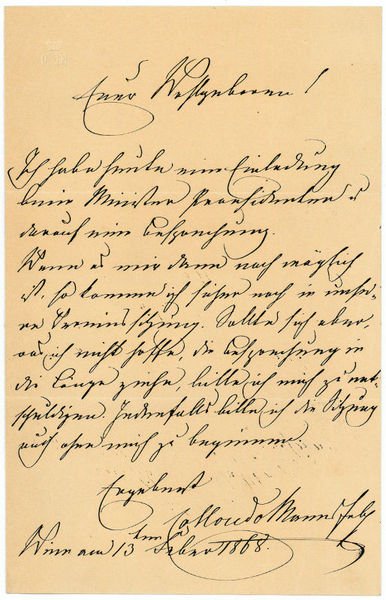 Eigenh. Brief mit U.