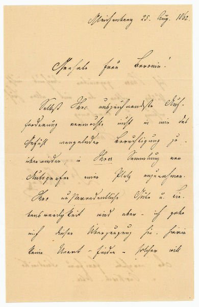 Eigenh. Brief mit U.