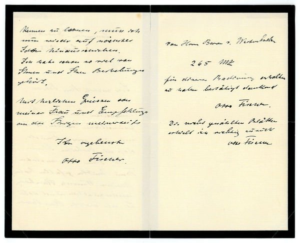 Eigenh. Brief mit U.