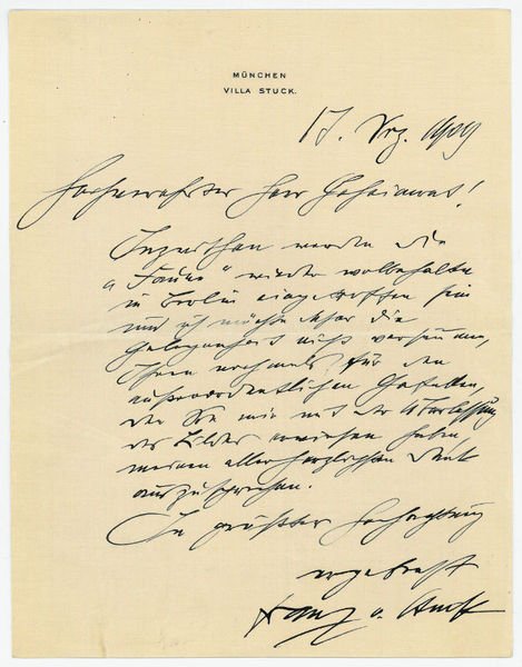 Eigenh. Brief mit U.