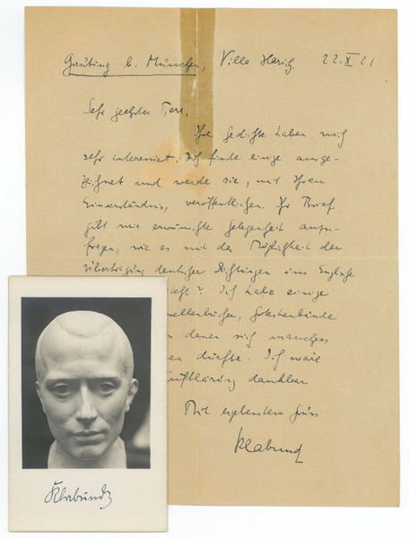 Eigenh. Brief mit U.