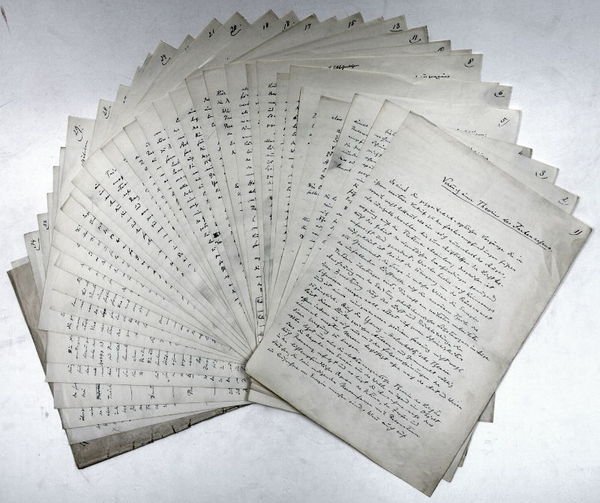 Autograph manuscript: "Versuch einer Theorie des Farbensehens von Prof. Franz …