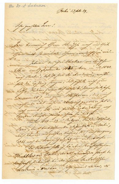 Eigenh. Brief mit U.