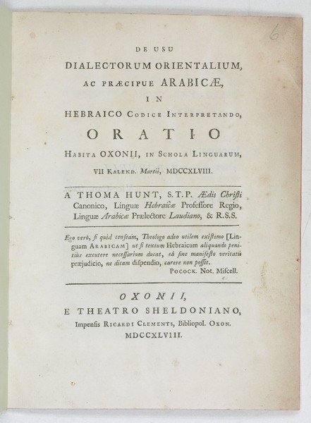 De usu dialectorum orientalium, ac praecipue Arabicae, in Hebraico codice …