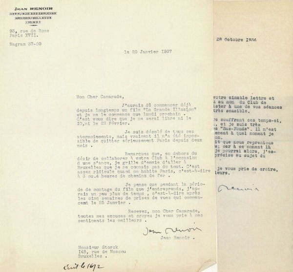 2 typed letters signed.