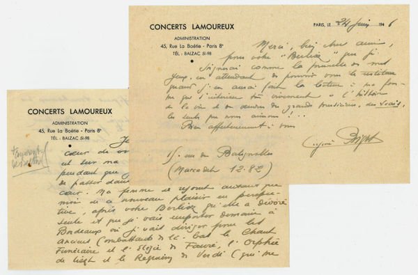 2 eigenh. Briefe mit U.