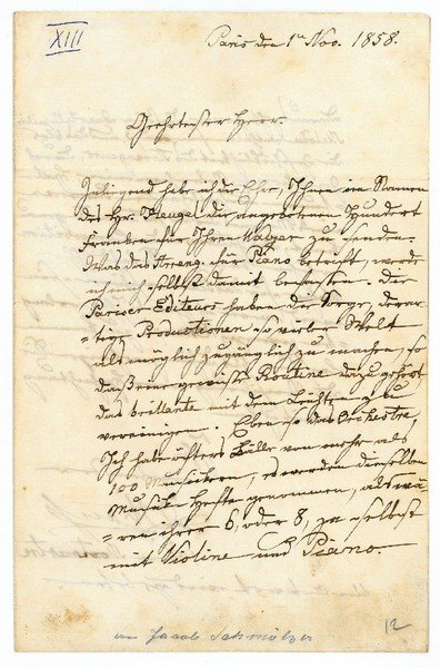 Eigenh. Brief mit U. ("J. Strauss").