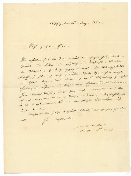 Eigenh. Brief mit U.