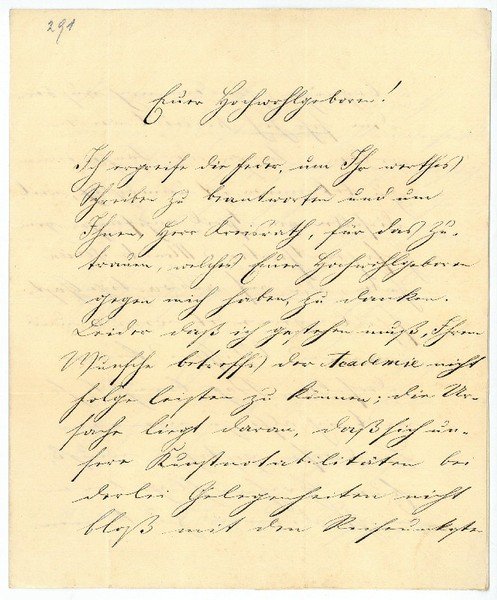 Eigenh. Brief mit U.