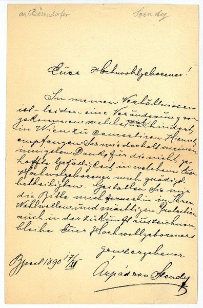 Eigenh. Brief mit U.