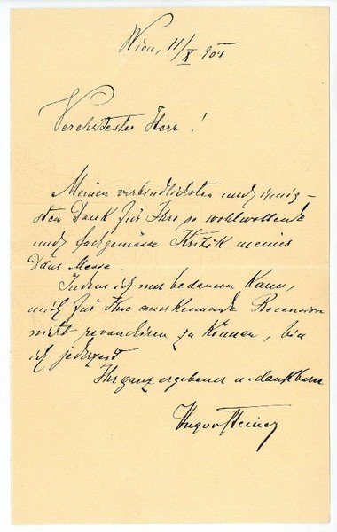 Eigenh. Brief mit U.