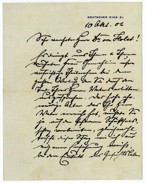 Eigenh. Brief mit U.