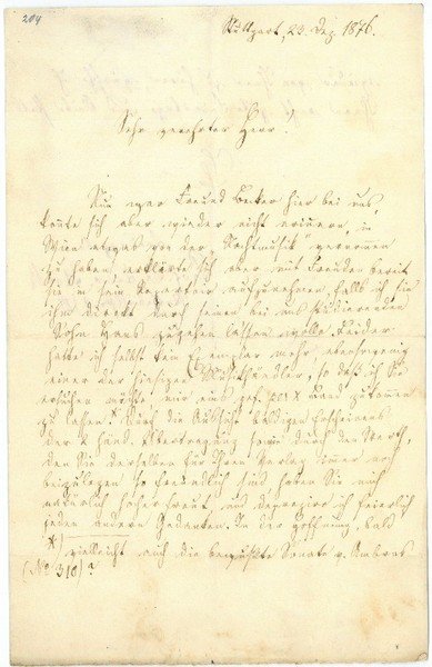 Eigenh. Brief mit U.