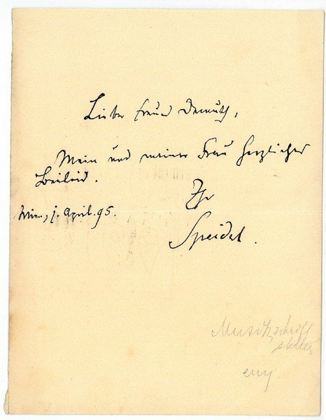 Eigenh. Brief mit U.