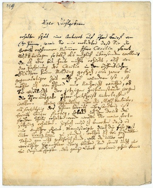 Eigenh. Brief mit U.