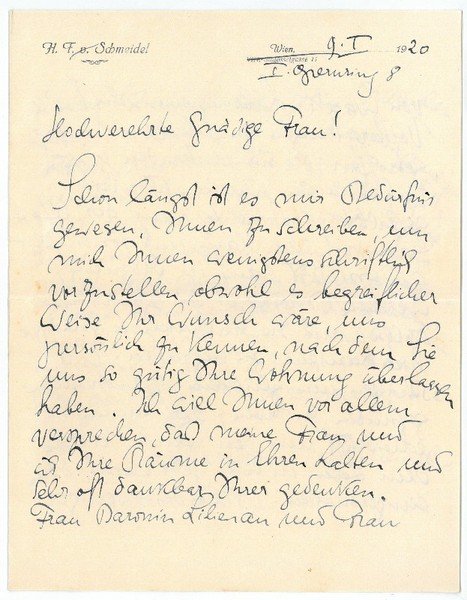 Eigenh. Brief mit U.