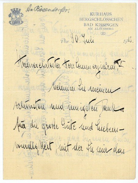 Eigenh. Brief mit U.