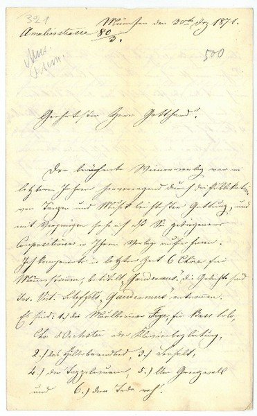 Eigenh. Brief mit U.