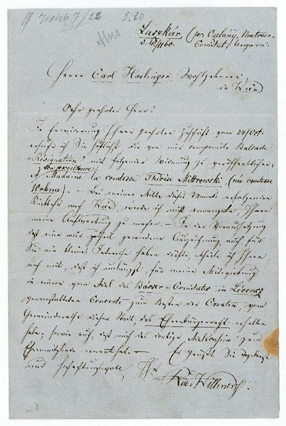 Eigenh. Brief mit U.