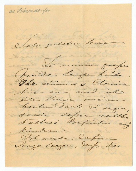 Eigenh. Brief mit U.