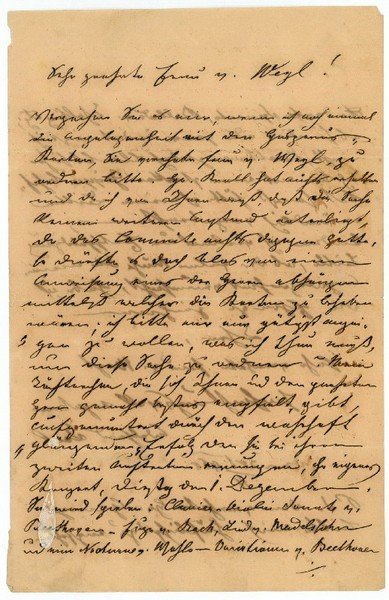 Eigenh. Brief mit U.