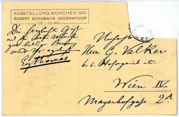 Eigenh. Postkarte mit U.