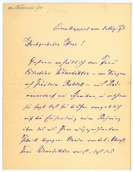 Eigenh. Brief mit U.