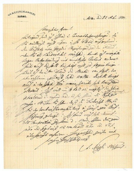 Eigenh. Brief mit U.