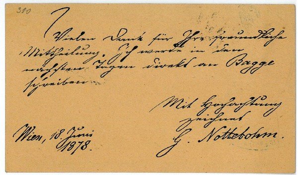 Eigenh. Postkarte mit U.