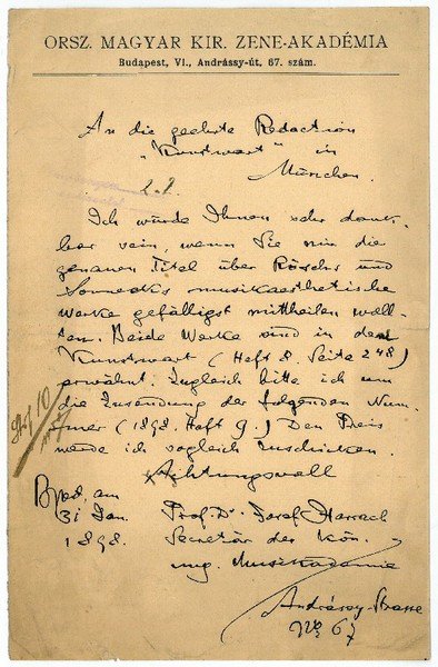 Eigenh. Brief mit U.